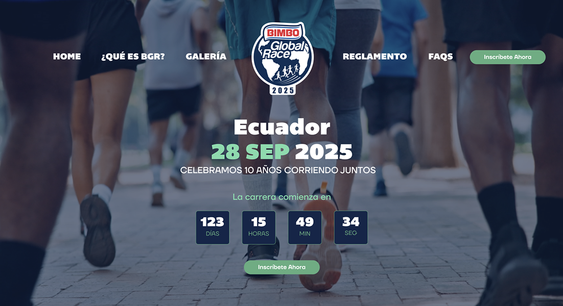 Bimbo Global Race - Vista previa del sitio