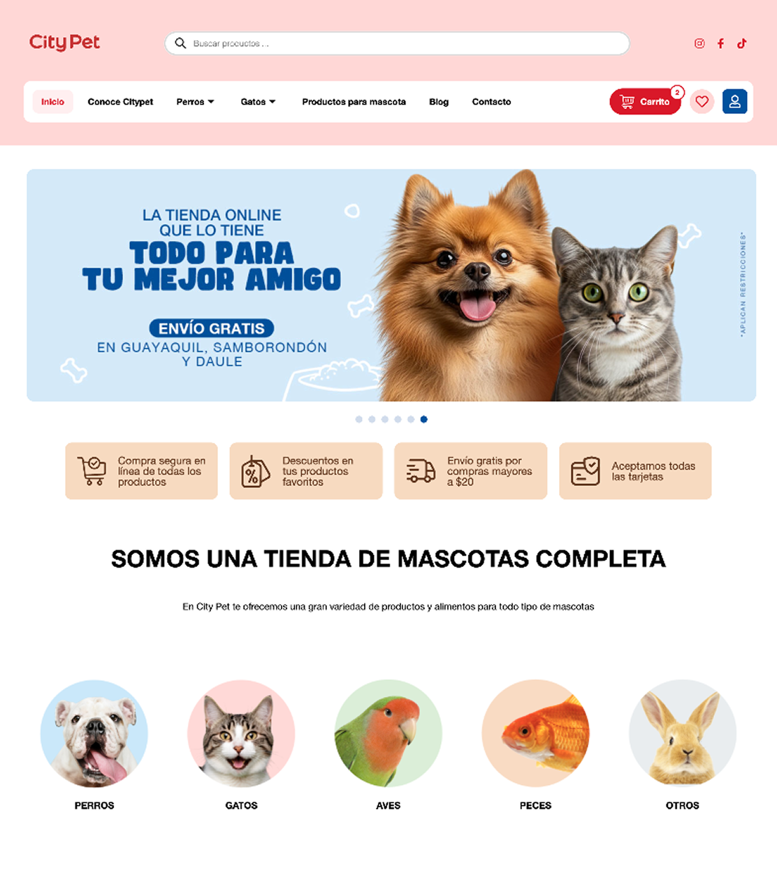 City Pet - Vista previa del sitio