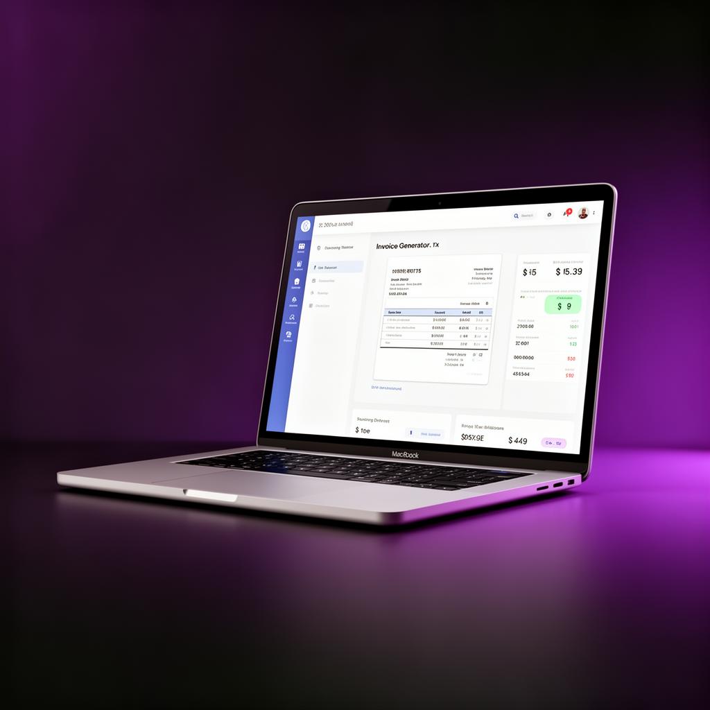 Sistema Mydessk mostrando generador de facturas electrónicas