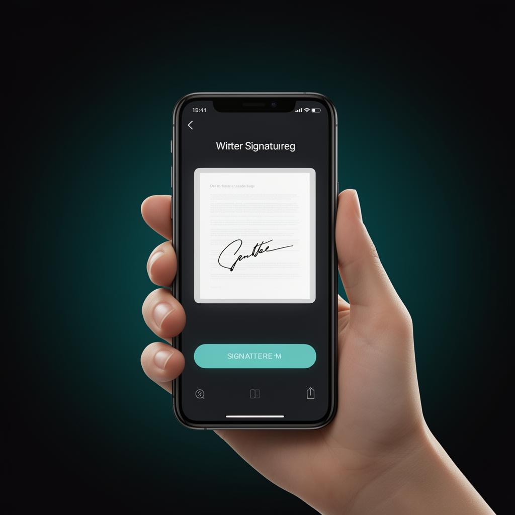 Aplicación móvil de firma electrónica con documento y firma digital