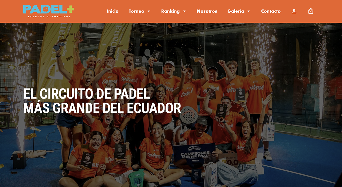 Padel Plus - Vista previa del sitio