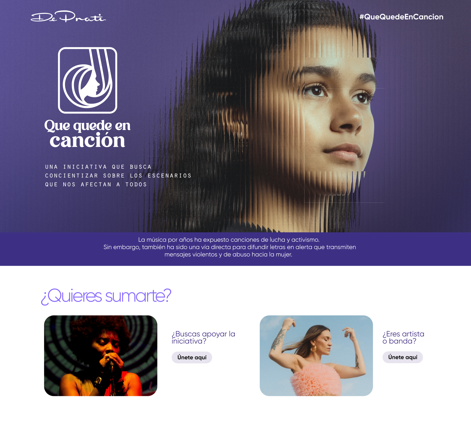 Que Quede en Canción - Vista previa del sitio